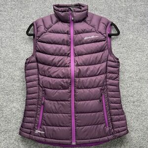 Eddie Bauer First Ascent Vest Women's XS Purple StormDown 800 Puffer Full Zip